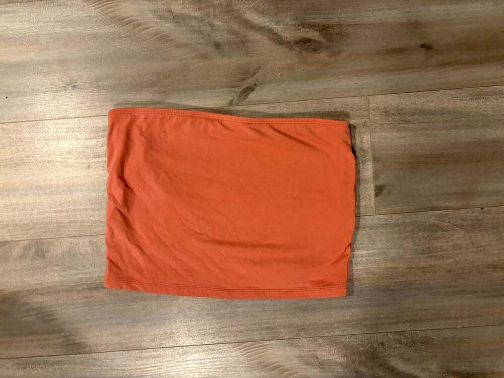 Old Navy Tube Top Size XL Orange Cotton Blend Sleeveless